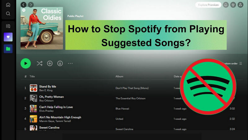 disable spotify suggested songs play