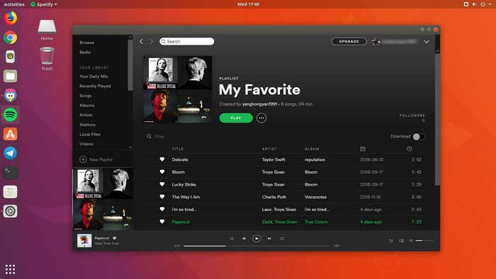 Ottieni musica Spotify su Ubuntu Linux