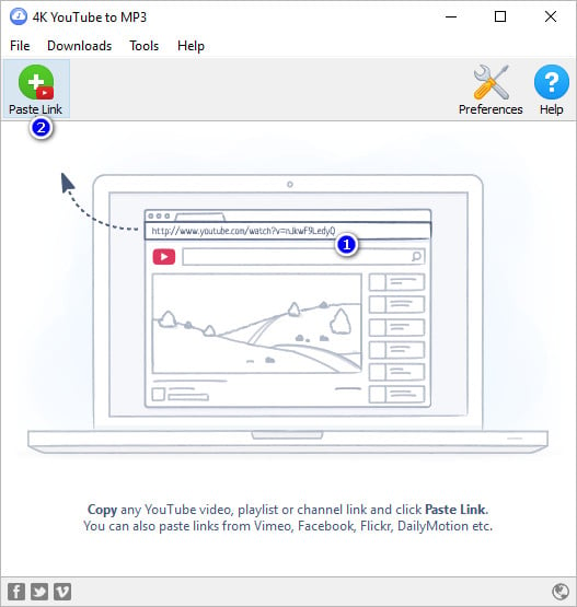 Funzione 4K YouTube to MP3 Downloader