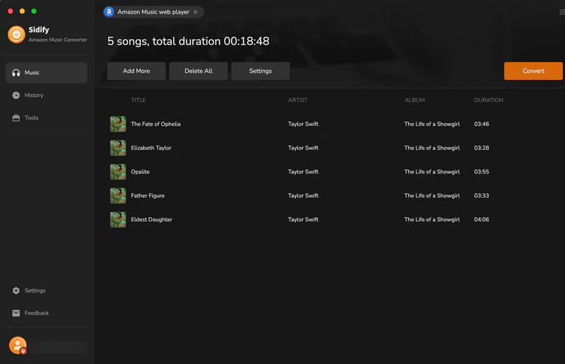 amazon music to convert
