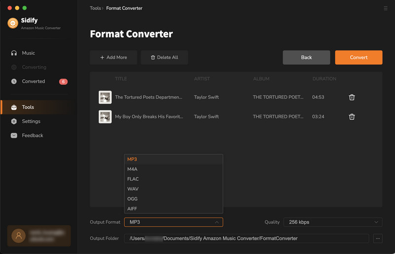 convert local music to different formats