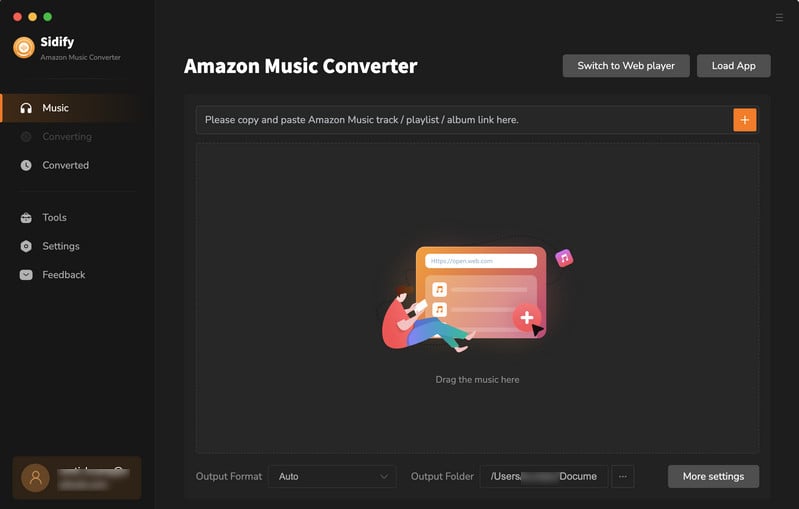 Interfaccia principale di Amazon Music Downloader