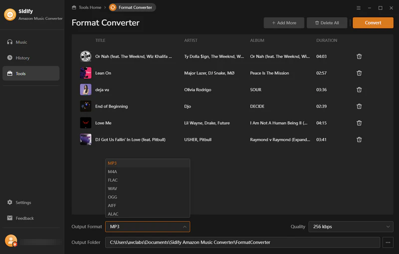 aac to mp3 conversion