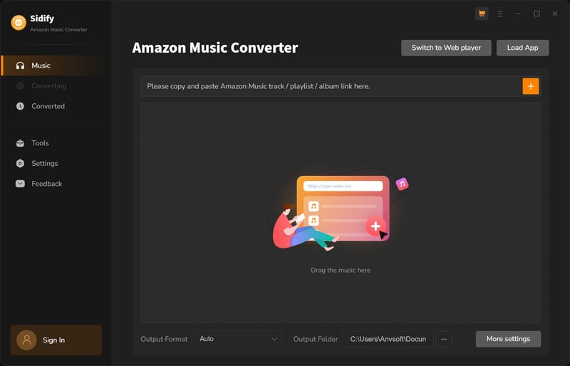 sidify Amazon Music Converter interfaccia principale