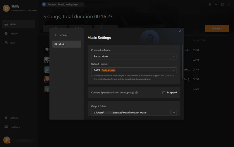 Step 3: Custom Music Settings