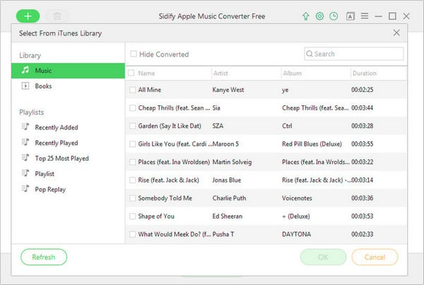 aggiungi musica mela a sidify gratis