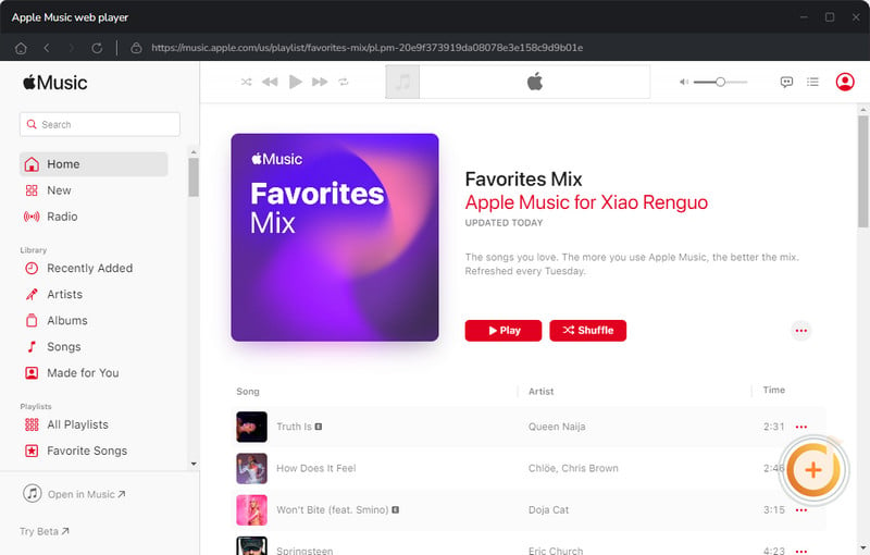 apple music webplayer