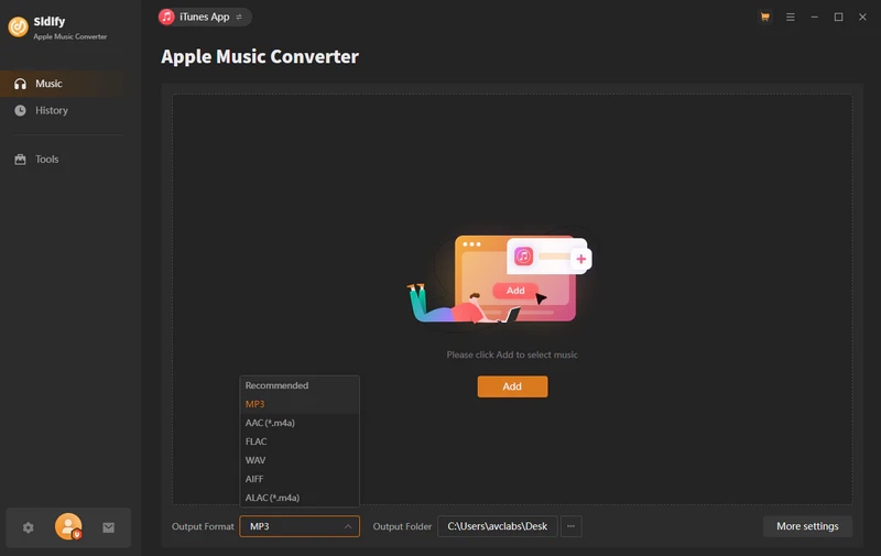 main interface
