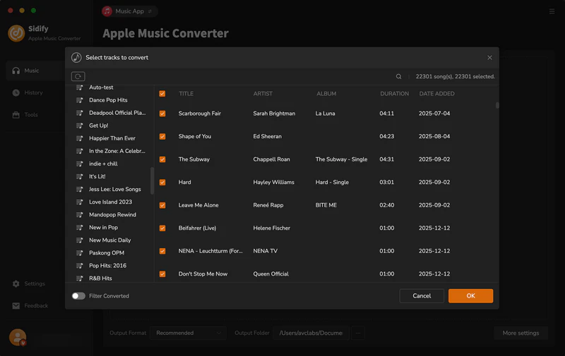 Add Audiobooks tracks