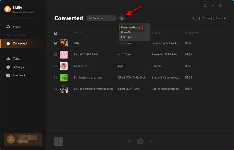 export deezer to itunes