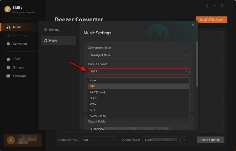 customize output settings