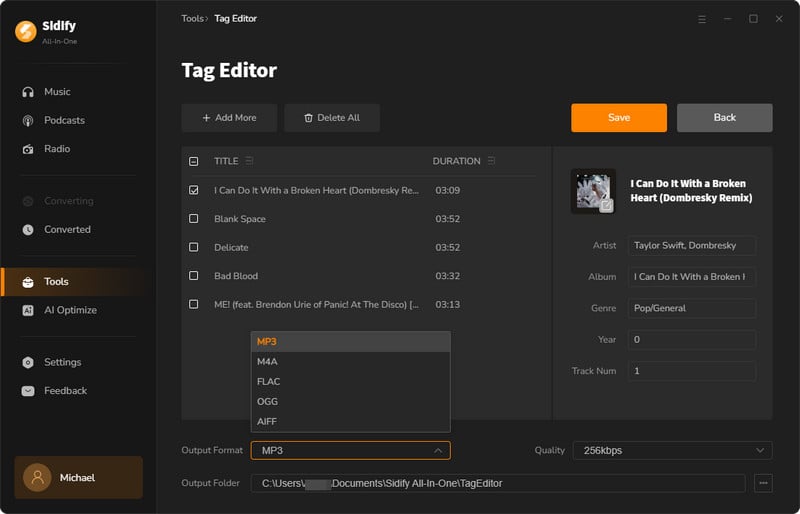 tags editor