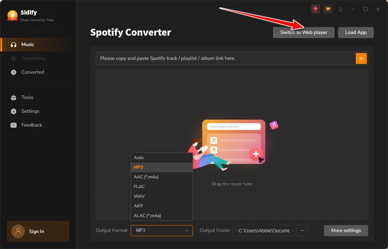 Modes of Sidify Music Converter Free