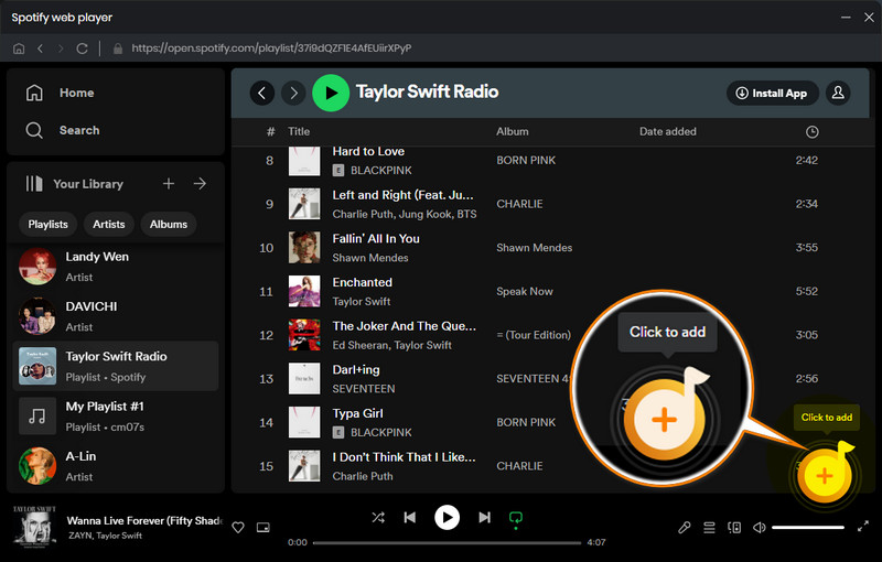 Add Spotify music to Sidify