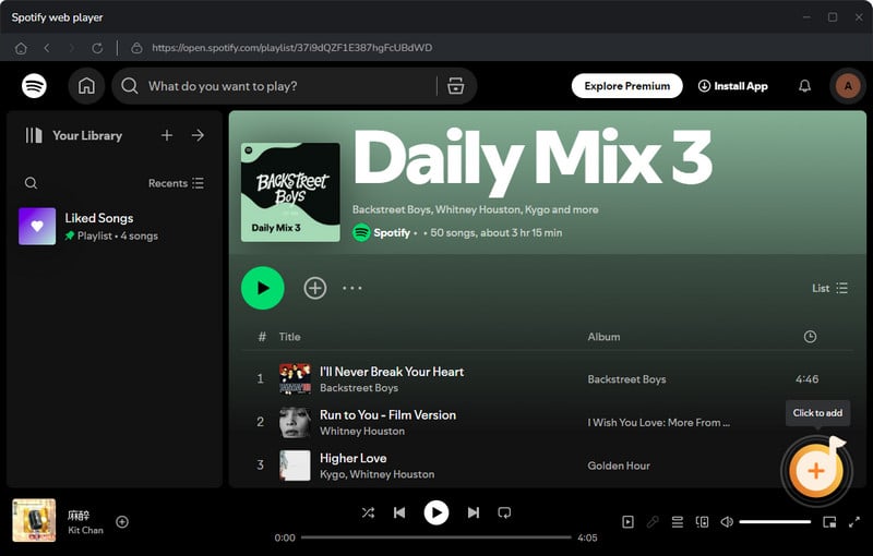 Add Spotify music to Sidify