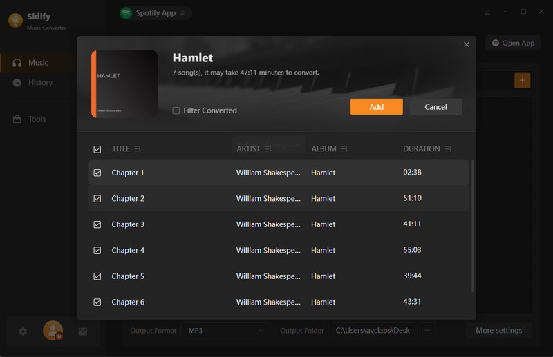 add audiobooks to sidify