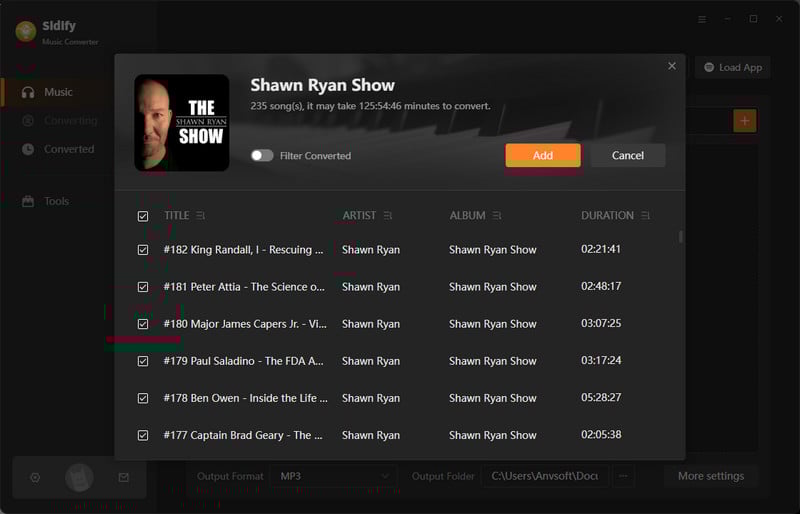 add spotify music