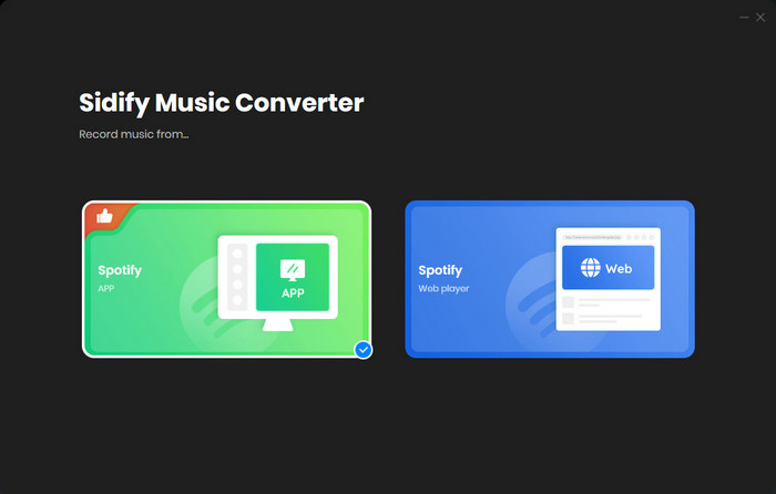 Main interface of Sidify Music Converter Free
