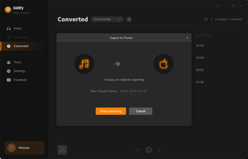 esporta la musica di Spotify su iTunes