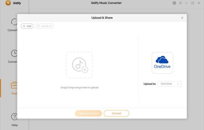 carica e condividi la musica di Spotify