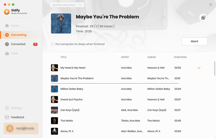 Inizia a convertire la musica di Spotify su Mac