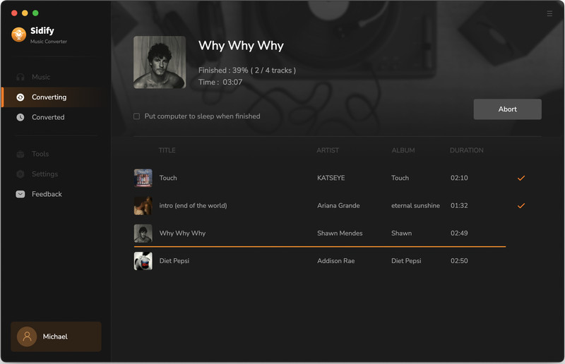 convertire la musica di Spotify