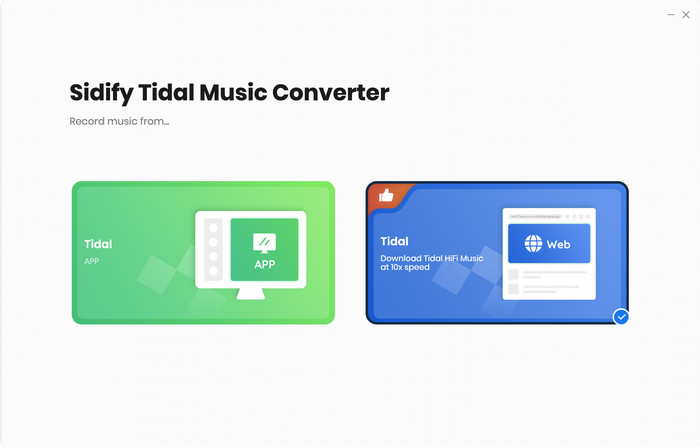 select tidal music conversion mode