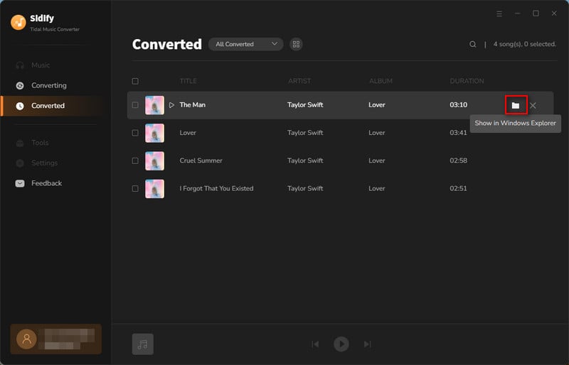 view downloaded tidal music on the pc