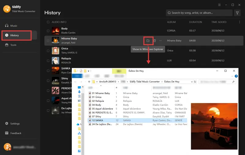 find the downloaded aac files