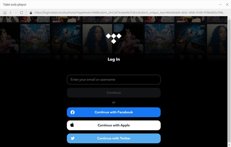 lanciare il convertitore di musica Tidal