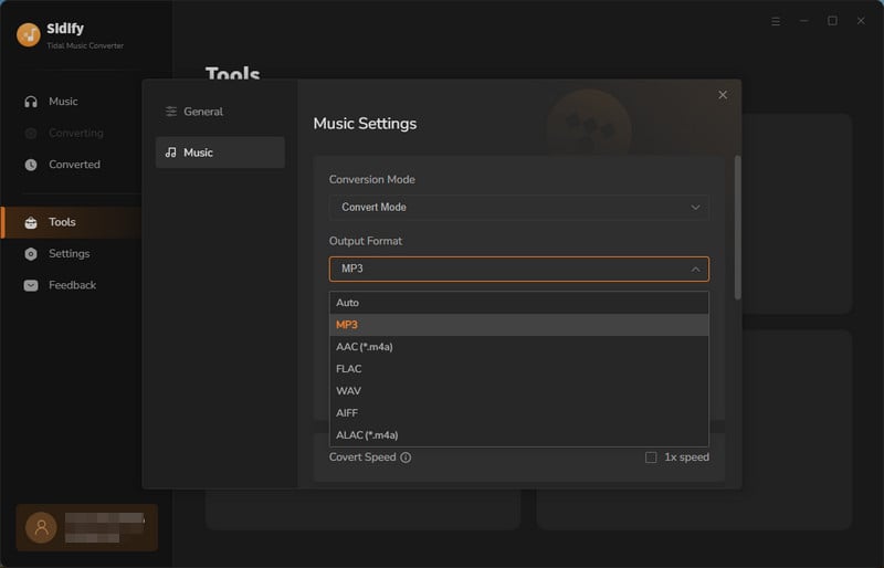 choose wav as the output format