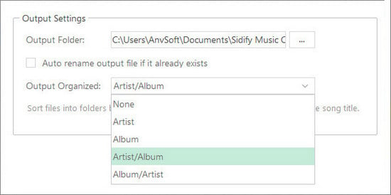 Keep output organized