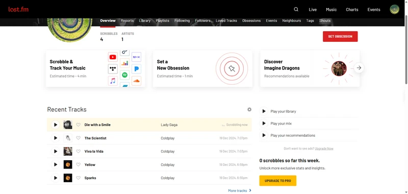 use lastfm to track spotify yearly listening data