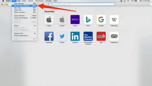 open private window safari