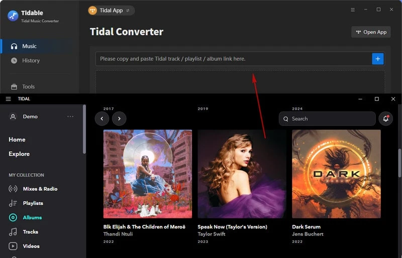 view tidal mp3 downloads