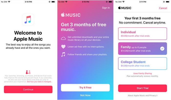 Sign up Apple Music Family Plan