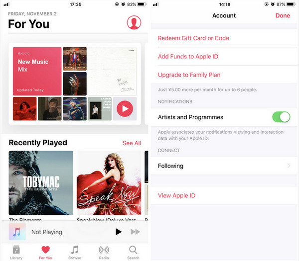 Disbale Apple Music automatic subscription