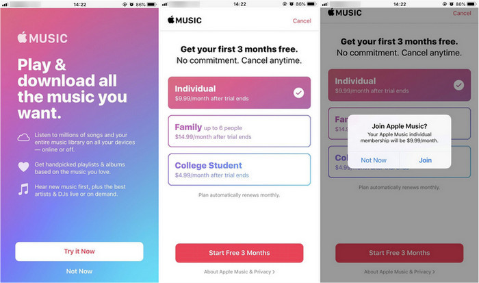 Get Apple Music 3-month trial