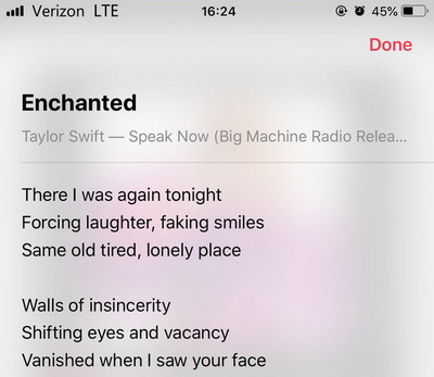 apple music lyrics