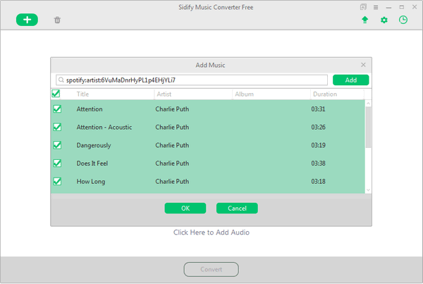 Add Charlie Puth's music to Sidify