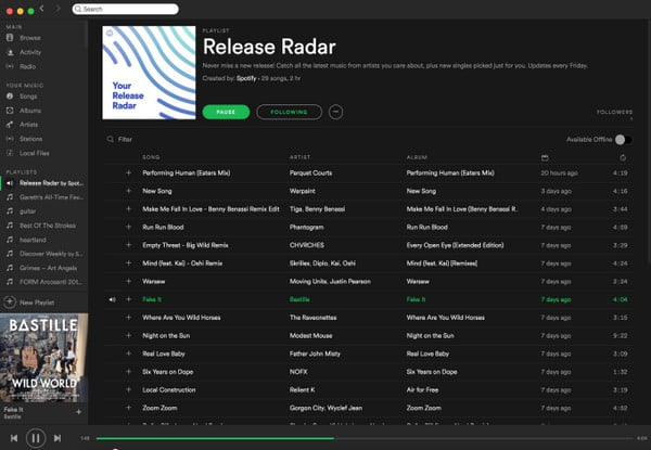 release radar