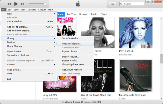 consolidate iTunes library