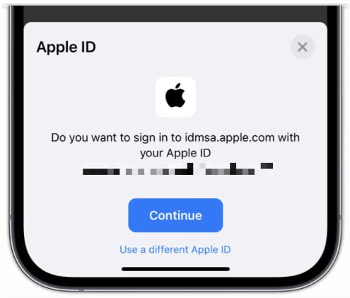 sign in with apple id