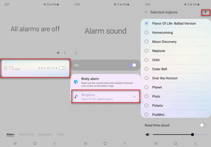 Set Samsung Alarm