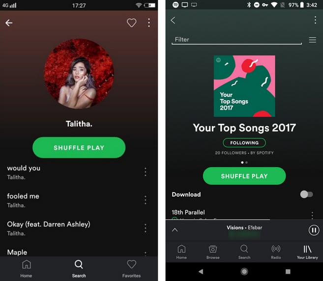 spotify lite vs. spotify: modalità offline