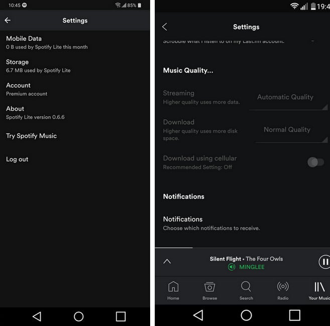 SERVICIOS DE STREAMING: SPOTIFY Setting