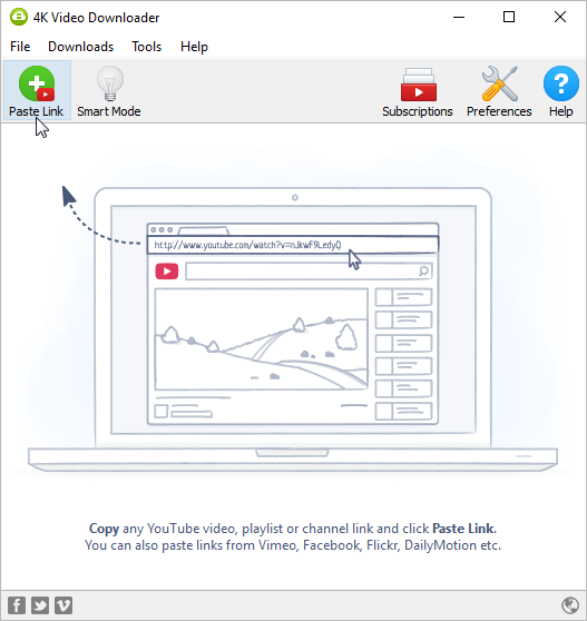 Add URL on 4K Video Downloader