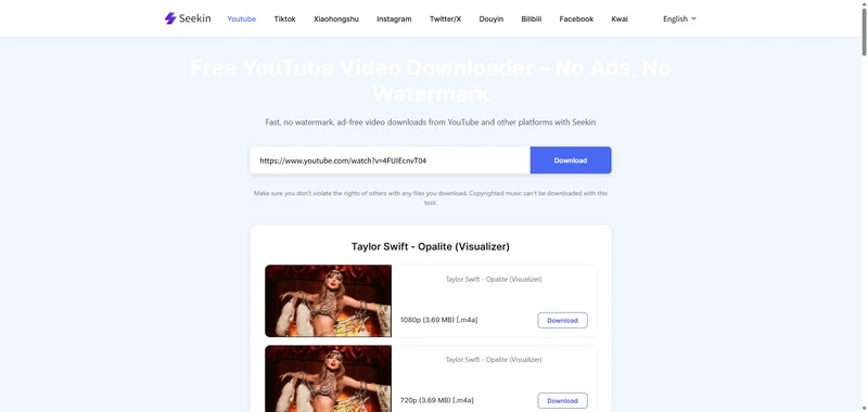 seekin youtube audio downloader