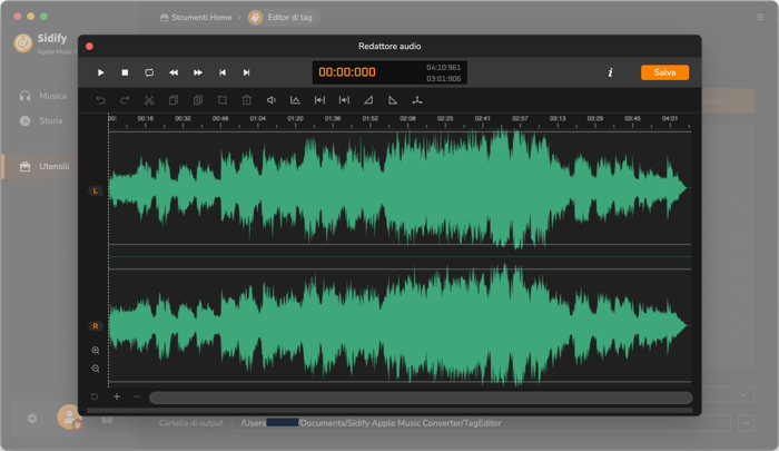 Modifica i file audio