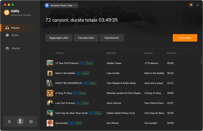 convertire Amazon Music